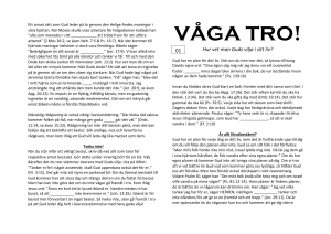 Hur vet man Guds vilja i sitt liv?