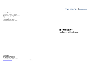 Information - Ersta diakoni