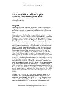 Läkemedelsterapi vid neurogen blåsfunktionsstörning hos barn