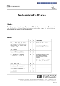 Tredjepartsmatris HR-plus