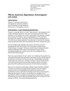 PM om bl.a. Jeanrond, Sigurdsson och Jayne