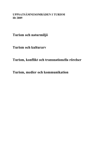 uppsatsämnesområden i turism