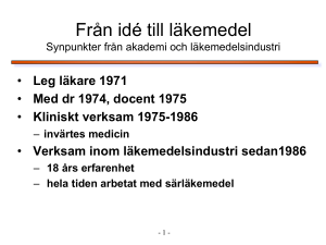Från idé till läkemedel