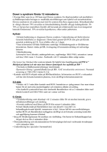 Down´s syndrom första 12 månaderna