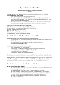 Om du har glömt att ta Methotrexate Orion Pharma