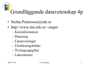 Datavetenskaplig introduktionskurs