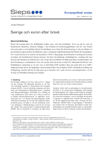 Sverige och euron efter brexit