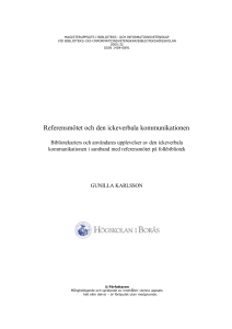 Referensmötet och den ickeverbala kommunikationen