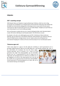 Inbjudan EGF´s coaching concept