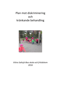 Plan mot diskriminering och kränkande behandling