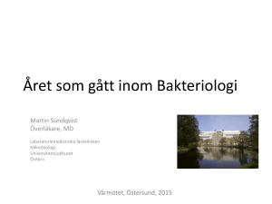 Året som gått inom Bakteriologi