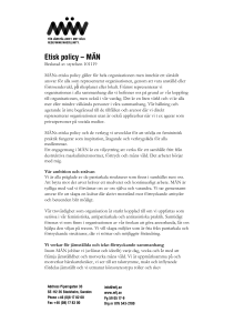 Etisk policy - Män för jämställdhet