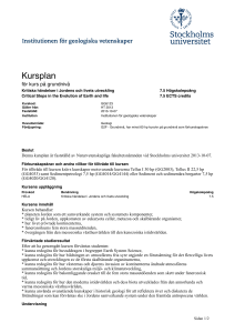 Kursplan, gäller från HT 2013
