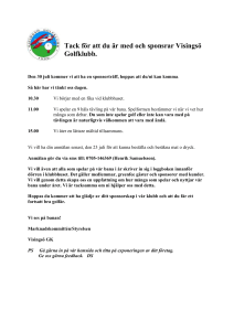 Tack för att du är med och sponsrar Visingsö Golfklubb