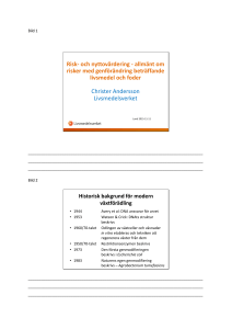 Risk- och nyttovärdering - allmänt om risker med genförändring