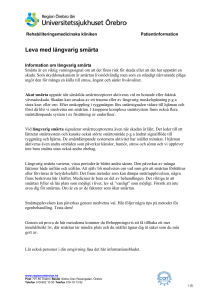 Leva med långvarig smärta