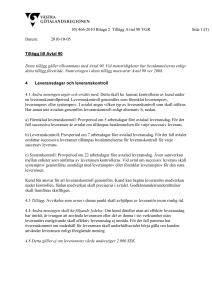 Tillägg till Avtal 90