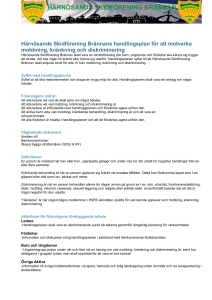 HSF Brännans "HANDLINGSPLAN för att motverka
