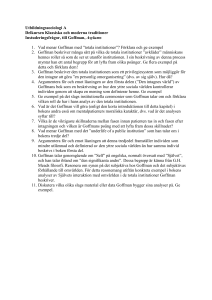 Utbildningssociologi A Delkursen Klassiska och moderna traditioner