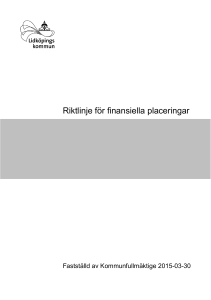 Riktlinje för finansiella placeringar