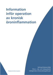 Kronisk öroninflammation - Sahlgrenska Universitetssjukhuset