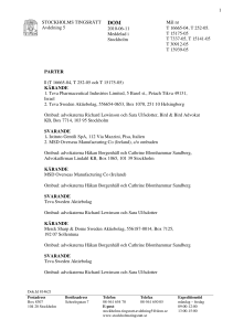 STOCKHOLMS TINGSRÄTT Avdelning 5 2010-06