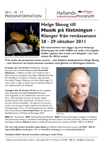 Helge Skoog till Musik på fästningen