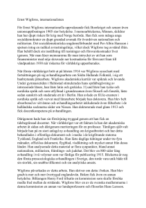 Ernst Wigforss, internationalisten För Ernst Wigforss internationella