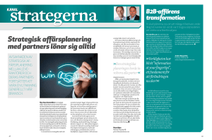Strategisk affärsplanering med partners lönar sig alltid