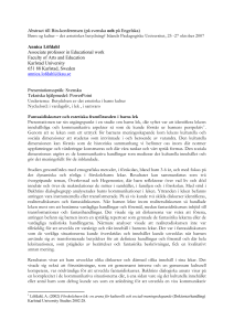 Abstract till Bin-konferensen (på svenska och på - BIN