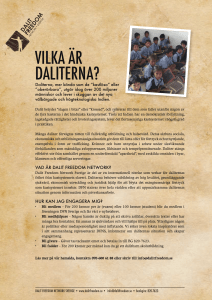 vilka är daliterna? - Dalit Freedom Sverige