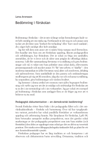 Bedömning i förskolan (Lena Aronsson)