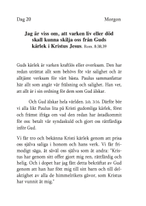 Dag 20 morgon
