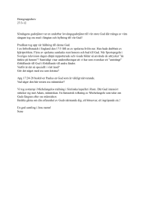 Hemgruppsbrev 27/3-12 Söndagens gudstjänst var en underbar