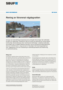 Rening av förorenat vägdagvatten