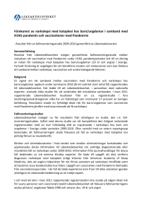 Förekomst av narkolepsi med kataplexi hos barn/ungdomar i