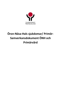 Primör- Samverkansdokument ÖNH och Primärvård