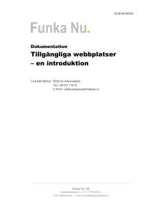 Tillgängliga webbplatser – en introduktion