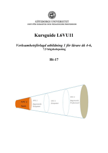 Period 2 Beskrivning av VFU-uppgift i matematik, görs under