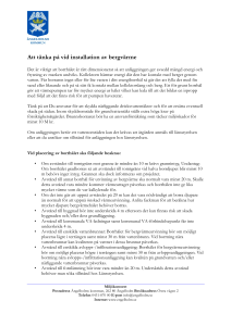 Att tänka på vid installation av bergvärme