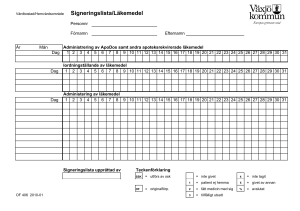 OF 406 Signeringslista läkemedel enkelsidig