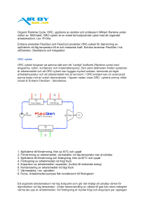 Organic Rankine Cycle, ORC, uppfanns av skotten