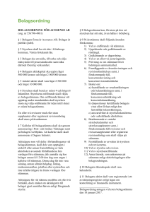 Bolagsordning