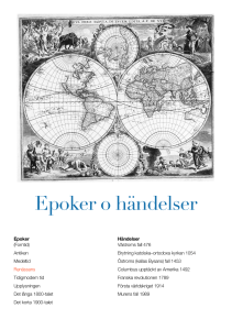 Epoker o händelser