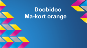 Doobidoo Ma-kort orange