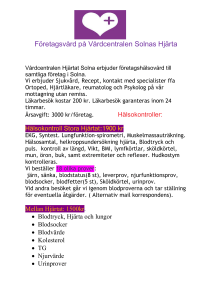 Företagsvård på Vårdcentralen Solnas Hjärta Vårdcentralen Hjärtat