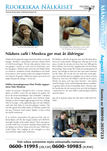 månads-brev - Ruokkikaa Nälkäiset
