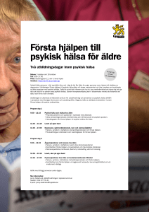 Första hjälpen till psykisk hälsa för äldre