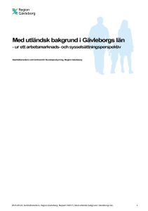 Med utländsk bakgrund i Gävleborgs län