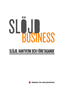 slöjd, hantverk och företagande